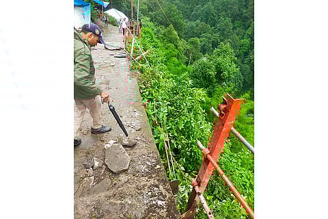 A security personnel at the spot